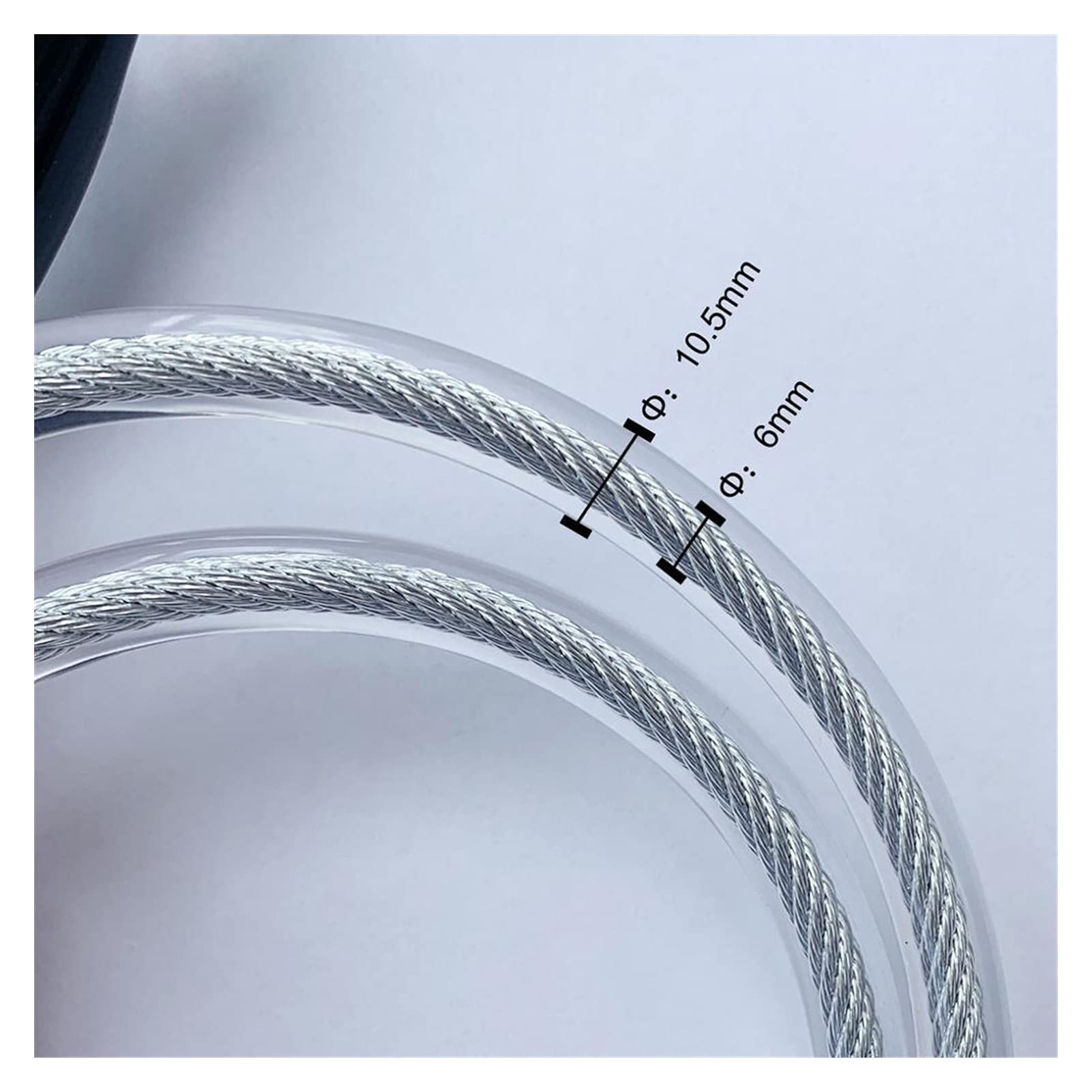 WCNMB Bicycle Lock 10mm 1.2m Bicycle Lock Wire Cycling Strong Steel Cable Lock Mountain Bike Road Bike Lock Rope Anti-Theft Security Safety Bicycle Accessory Convenient and Durable