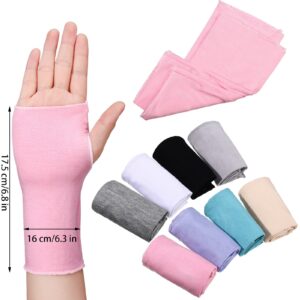 8 Pairs Women Sunblock Fingerless Gloves Summer UV Protection Driving Glove Non Slip for Outdoor Activities (Fresh Colors)