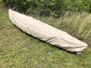 13' 14' canoe / kayak cover by cypress rowe outfitters / 16 oz canvas for indoor or outdoor storage, complete protection