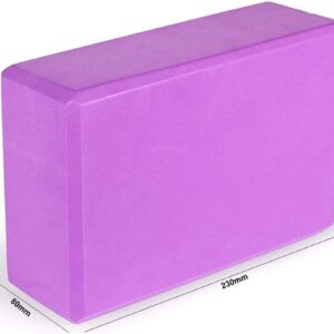 Pigbajie Yoga Blocks 9x6x3, 2 Pack High Density Yoga Brick Foam Blocks to Improve Strength, Flexibility and Balance, Light Weight and Non-Slip Surface, Pilates and Meditation (Gemstone Blue)