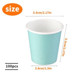 Giwrmu 100 pack 3 oz Paper Cups, Disposable Bathroom Cups, Mouthwash Paper Cups, 3 oz Small Cups for mouthwash, Snack Cups, Espresso Cups Suitable for Home, Party, Picnic