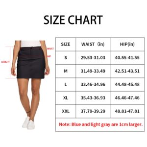 LastFor1 Women's Outdoor Skort Golf Skorts Active Athletic Skort UPF 50+ Hiking Casual Skirt Quick Dry with Pockets Khaki M