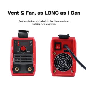 Mini Welding Machine,110V 250A ARC Stick Welder IGBT Hot Start Inverter Welder with 3.6lbs Ultra Light Weight,Full Set of Welding Equipment & Extra 5 Welding Rods