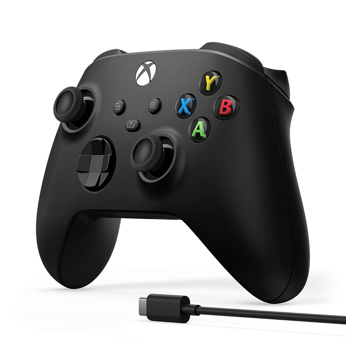 Microsoft Xbox Core Wireless Controller with USB-C Cable - Carbon Black (Renewed)