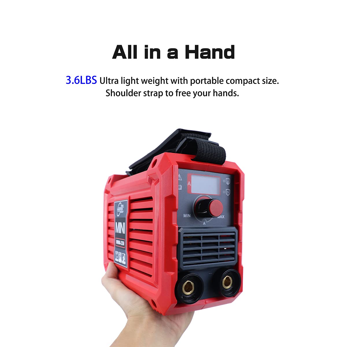 Mini Welding Machine,110V 250A ARC Stick Welder IGBT Hot Start Inverter Welder with 3.6lbs Ultra Light Weight,Full Set of Welding Equipment & Extra 5 Welding Rods