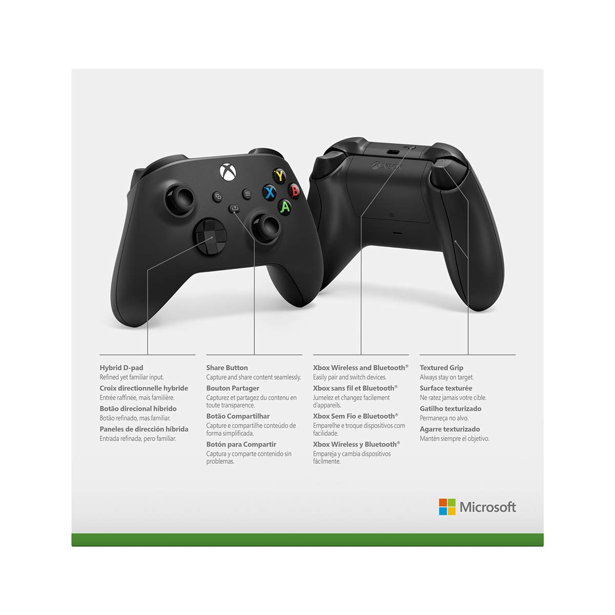 Xbox Core Controller - Carbon Black (Renewed)