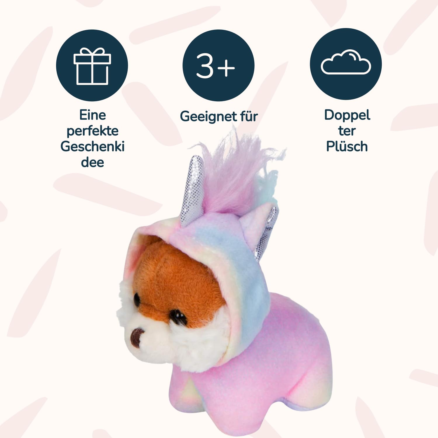 PixieCrush Unicorn Stuffed Animals for Girls Ages 3-8 - Mommy Dog Unicorn with 4 Unicorns Puppies - Magical Dog Pillow Plushie - Enchanting Puppy Surprise Toys