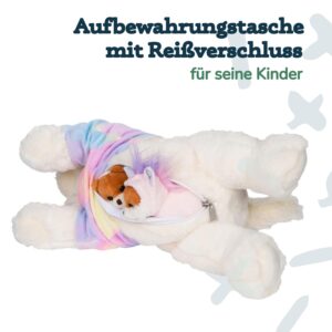 PixieCrush Unicorn Stuffed Animals for Girls Ages 3-8 - Mommy Dog Unicorn with 4 Unicorns Puppies - Magical Dog Pillow Plushie - Enchanting Puppy Surprise Toys