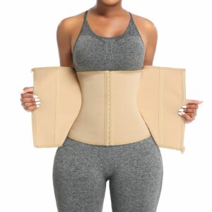 FeelinGirl Fajas Reductoras Y Moldeadoras Fajas Para Mujer Womens Waist Trainer Wrap Belt Tummy Control Shapewear Corset Beige