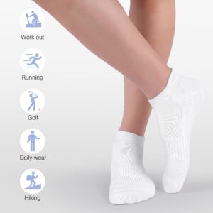 Felicigeely Ankle Athletic Running Socks Low Cut Sports Socks Breathable Cushioned Tab Socks for Men Women 6 Pairs