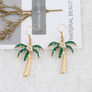 MYOSPARK Coconut Palm Tree Dangle Earring Summer Holiday Hawaii Gift Beach Theme Jewelry Earrings for Women (Coconut Earring)