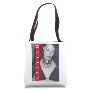 aaliyah red and blue stripes tote bag