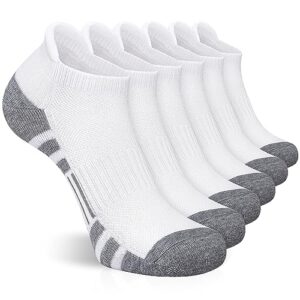 felicigeely ankle athletic running socks low cut sports socks breathable cushioned tab socks for men women 6 pairs