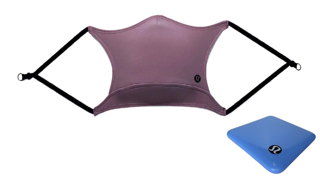 Lululemon Double Strap Face Mask (Grape Thistle Ear Loop with Lululemon Case)