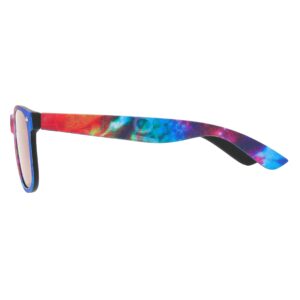 Piranha Avant Retro Sunglasses for Men and Women with Tie Dye Patterned Frames and Blue Mirror Lenses