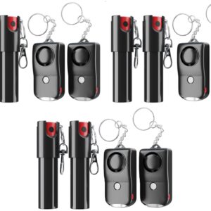 ARMADILLO DEFENSE Pepper Spray and Personal Alarm Key Chain Bundle (12 Pack) for Protection and Self Defense, Safeguard for Women and Men, Tear Gas and Panic Button