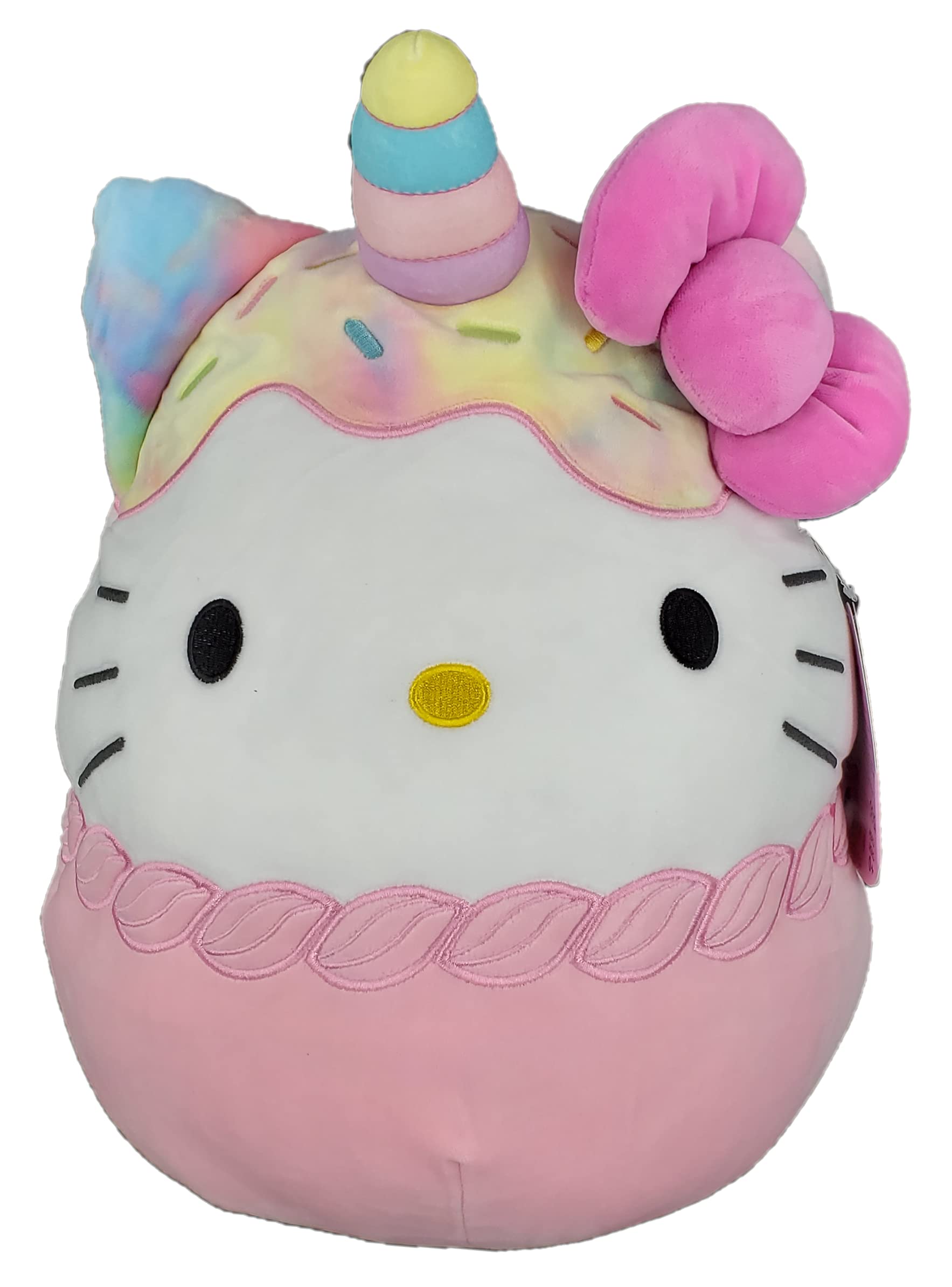 Squishmallows Official Kellytoy Sanrio Squad Squishy Stuffed Plush Polyester Toy Animal (Hello Kitty (Cupcake), 8 Inches)