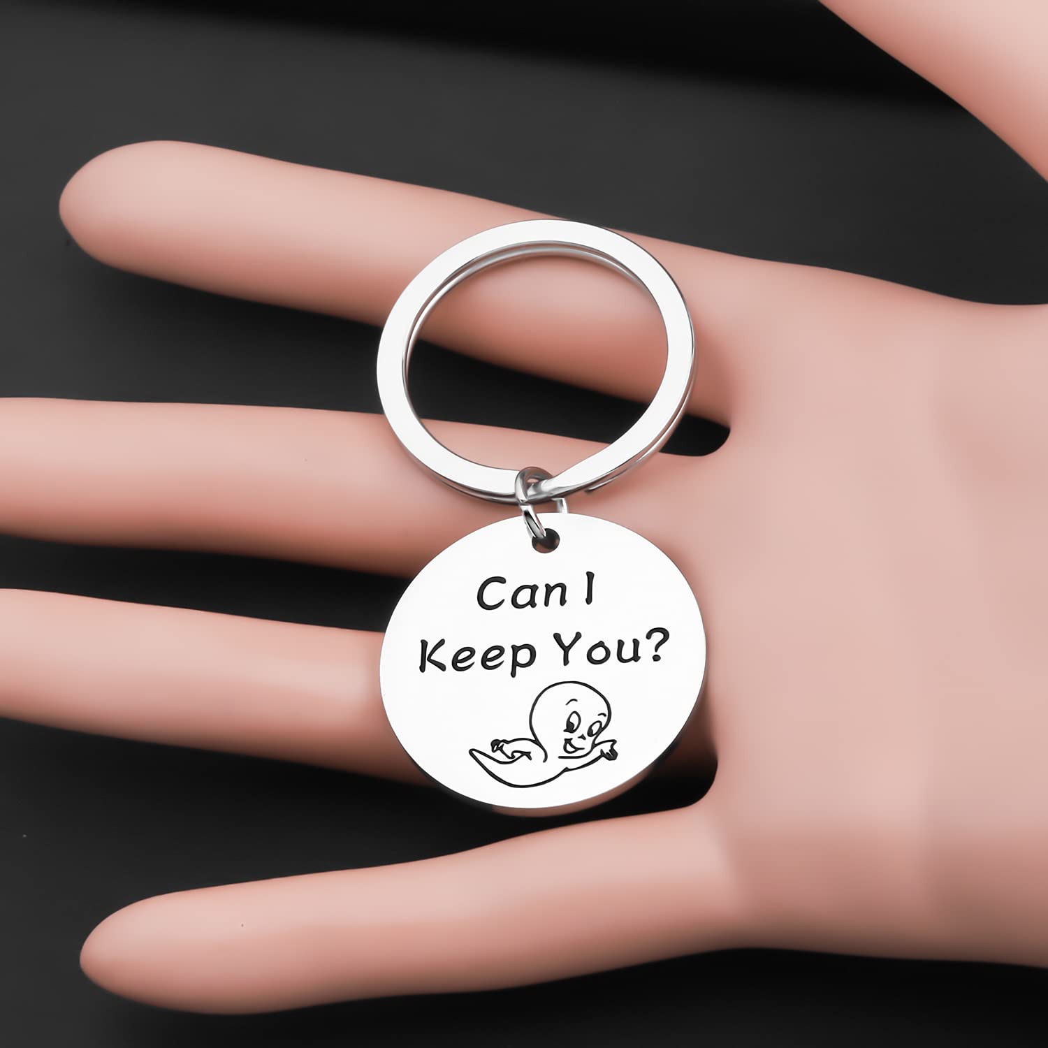 FAADBUK Cartoon Inspired Gift Ghost Keychain Can I Keep You Halloween Horror Gift (Can I Keep You)