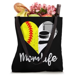 Mom Life Funny Softball Hockey Mom Tote Bag