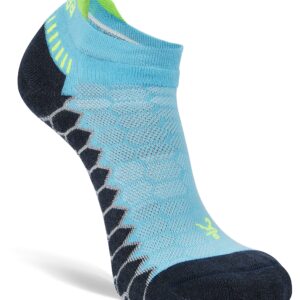 Balega Silver Compression Fit Performance No Show Athletic Running Socks for Men and Women (1 Pair), Aqua, X-Large