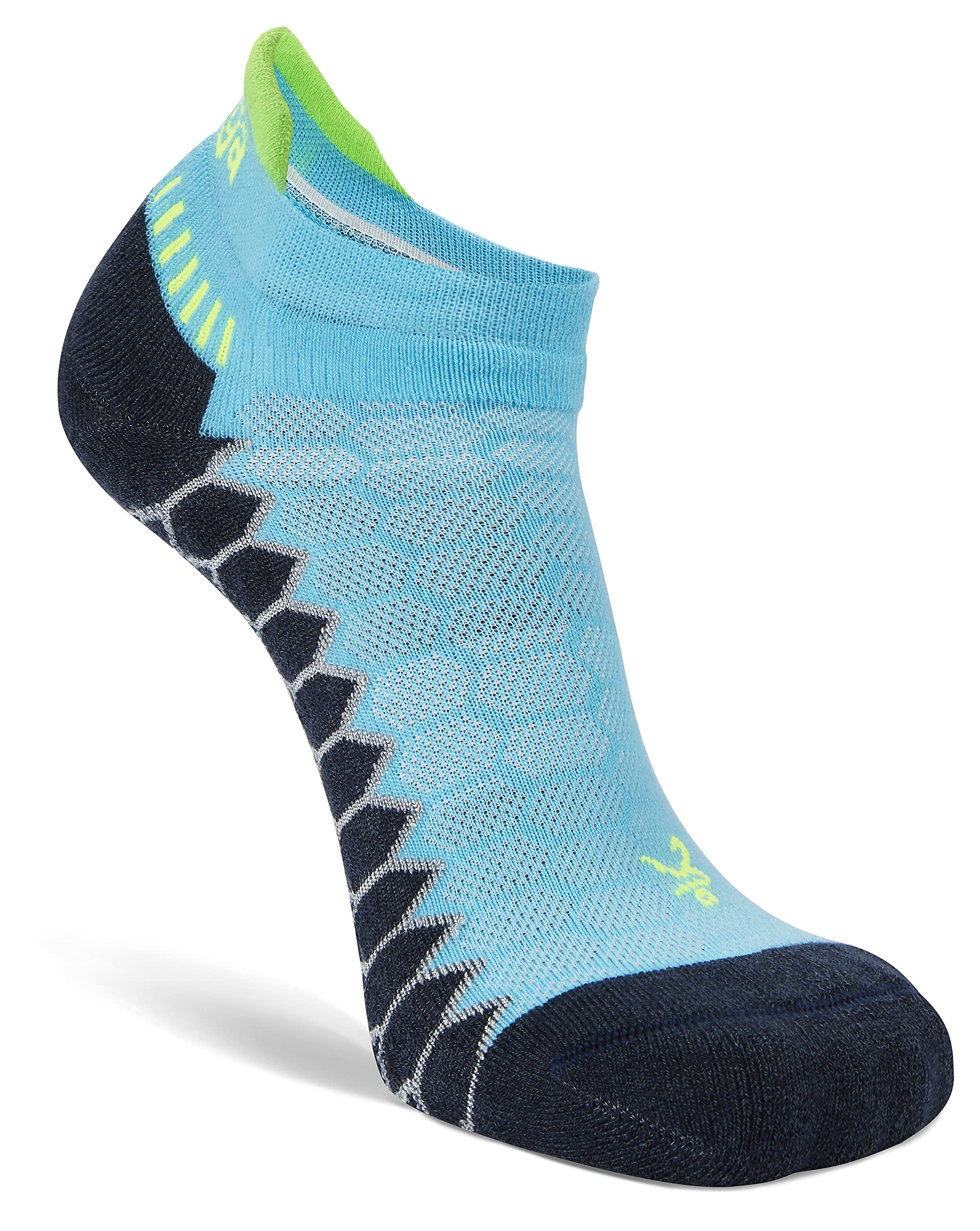 Balega Silver Compression Fit Performance No Show Athletic Running Socks for Men and Women (1 Pair), Aqua, X-Large