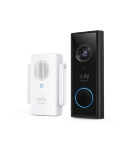 eufy security, video doorbell 2k (battery-powered) with chime, 2k hd, no monthly fee, on-device ai for human detection, 2-way audio, 16gb local storage, simple self-installation