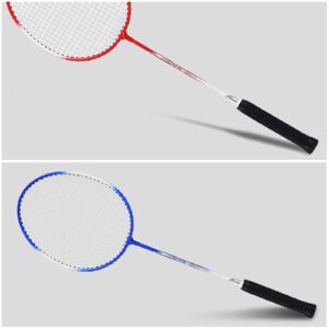 gzqirun Badminton Rackets Set of 2 with Shuttlecocks for Adults Backyard Gym 1 Carrying Bag Included