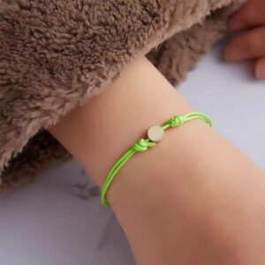 EMESLY 5pcs Adjustable Friendship Bracelets for Friends, Circle Shaped Friendship Charm Bracelet with Message Card