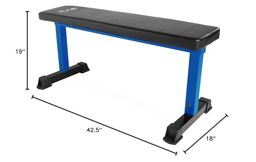 Cap Barbell Flat Weight Bench Blue Color Series