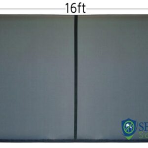 Magnetic Garage Door Screen - Double Car - 8'h x 16'w (+ Other Sizes) - 60g Fiberglass Mesh - Stronger 1,400gs High Energy Magnets - Weighted Bottom - Tie Backs - Wind Resistors - Black