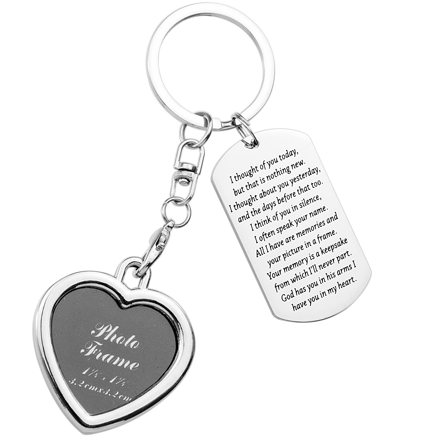 HUTIMY Memorial Jewelry for Loss of Father Mother Dad in Heaven Gift for Daughter Son Lose Jewelry Sympathy Keychain