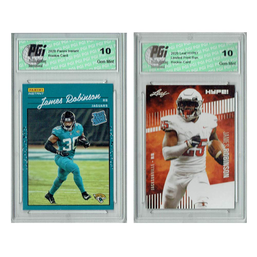 2) James Robinson 2020 Leaf HYPE! #39 Panini #43 Retro Rated Rookie Card Lot PGI