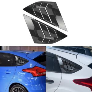 DLOVEG Rear Side Window Louvers Compatible for Ford Focus ST RS MK3 Hatchback Accessories 2012-2018 Air Vent Scoop Cover Louver (Carbon Firber)