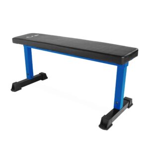 cap barbell flat weight bench blue color series