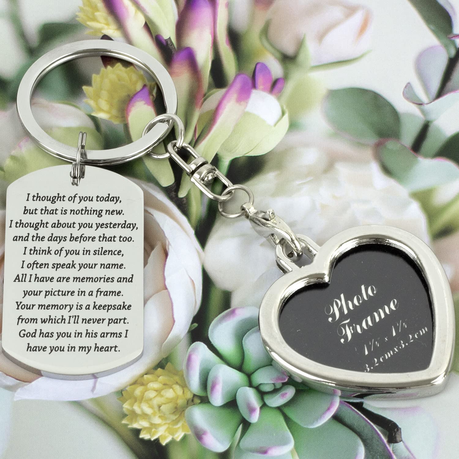 HUTIMY Memorial Jewelry for Loss of Father Mother Dad in Heaven Gift for Daughter Son Lose Jewelry Sympathy Keychain