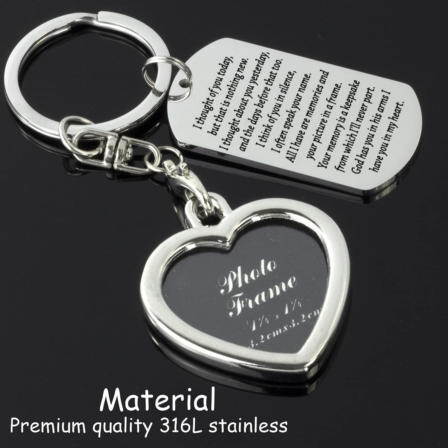 HUTIMY Memorial Jewelry for Loss of Father Mother Dad in Heaven Gift for Daughter Son Lose Jewelry Sympathy Keychain