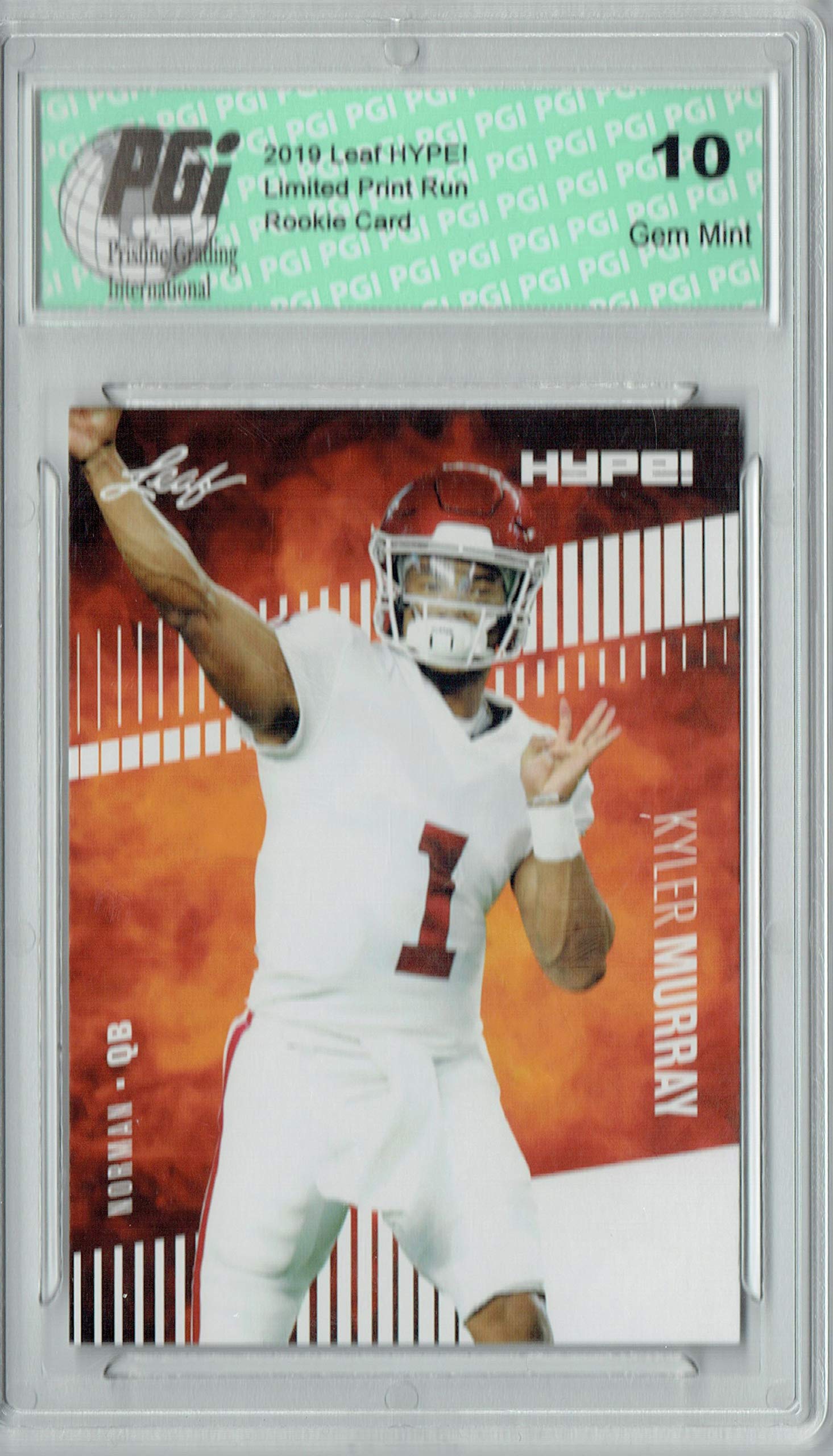 Kyler Murray 2019 Leaf Hype #22 Only 5000 Made Rookie Card PGI 10