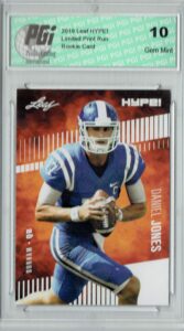 daniel jones 2019 leaf hype #18 only 5000 made rookie card pgi 10