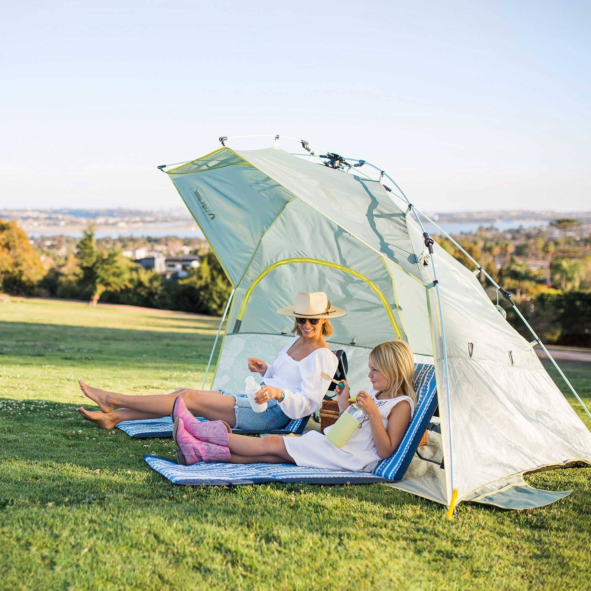 Lightspeed Outdoors ECO QuickShelter, Beach Tent, Botanical Lines