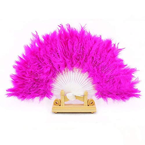 Super Big Feather Fan Turkey Performance Party Supplies Soft Fluffy Burlesque Wedding Hand Fancy Dress Costume Fan - 1