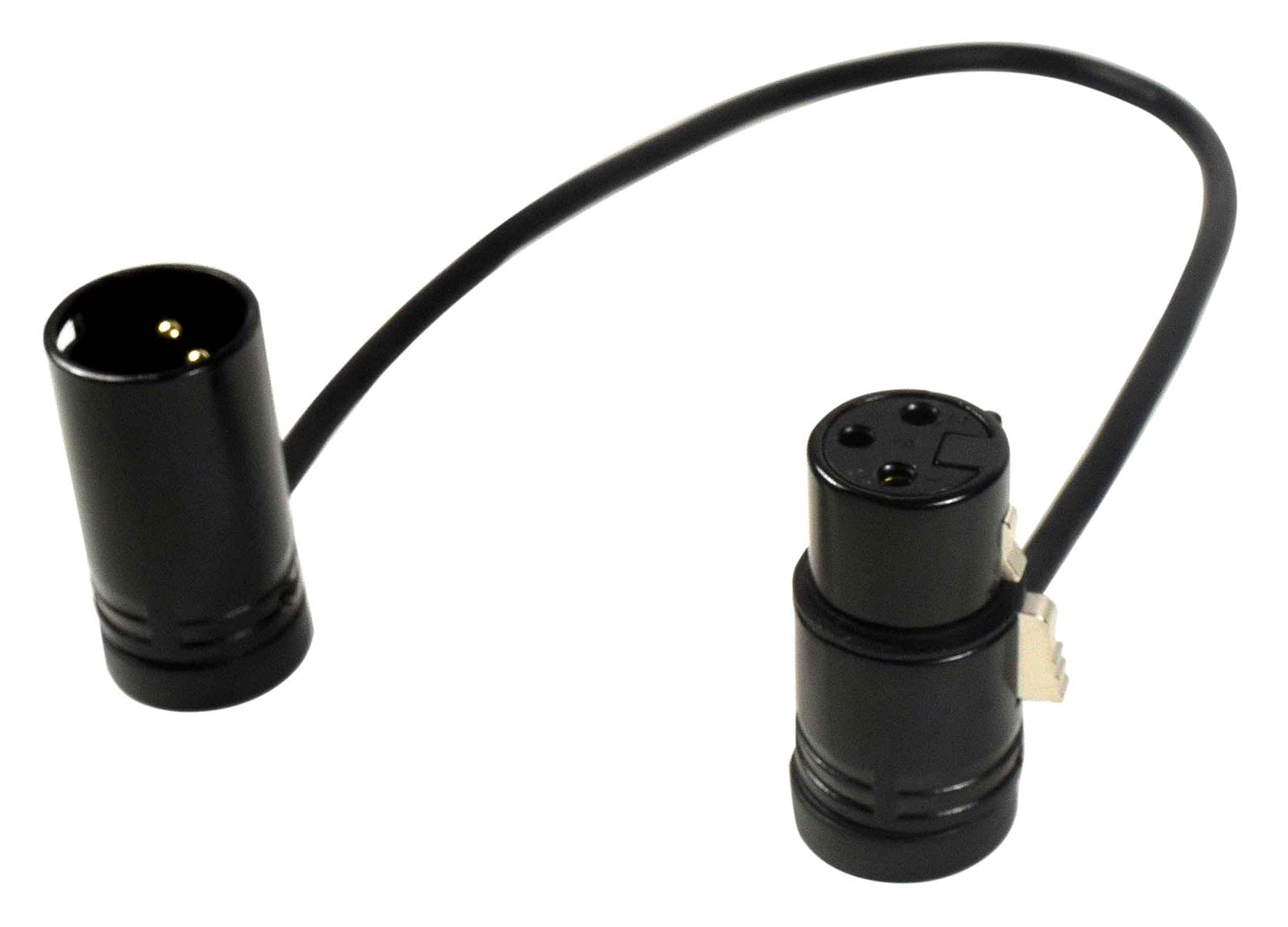 HQRP 2-Pack 3-Pin XLR Female to 3-Pin XLR Male Adjustable-Angle Low-Profile Cables Compatible with Sound Devices 302, 552, 633, 688, 788T Mixer/Recorder