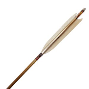 Japanese Traditional Crafts Kyudo Arrow White Eagle Style Charred Bamboo 6-Piece