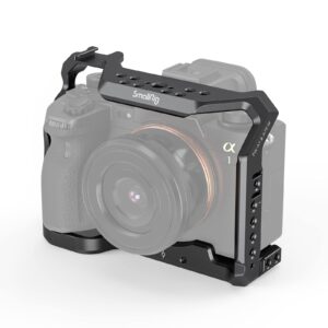 smallrig full cage for sony alpha 1 a1 & for sony a7s iii alpha 7s iii with built-in nato rail & cold shoe mount - 3241