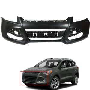 primered front bumper cover w/o sensor hole replacement for 2013-2016 escape