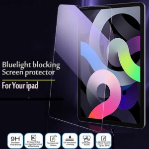 Umhlaba 2 Pack Anti BlueLight Screen Protector for iPad Air 5 (2022) and for iPad Air 4 (2020) Tempered Glass 10.9 inch Air5 Air4 5th 4th Generation 9H Hardness Film Blue Light Blocked