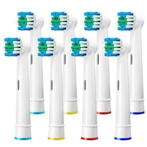 8 pack replacement toothbrush heads compatible brush heads for most braun oral-b vitality professional care pro smart genius electric toothbrushes