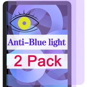 Umhlaba 2 Pack Anti BlueLight Screen Protector for iPad Air 5 (2022) and for iPad Air 4 (2020) Tempered Glass 10.9 inch Air5 Air4 5th 4th Generation 9H Hardness Film Blue Light Blocked