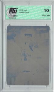 sam darnold 2018 leaf hype! #4a rare black plate 1 of 1 rookie card pgi 10