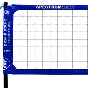 Park & Sun Sports Spectrum Classic: Portable Professional Outdoor Volleyball Net System, Denim Blue