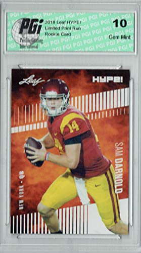 Sam Darnold 2018 Leaf HYPE! #4-10) Rookie Card Lot, All Graded PGI 10